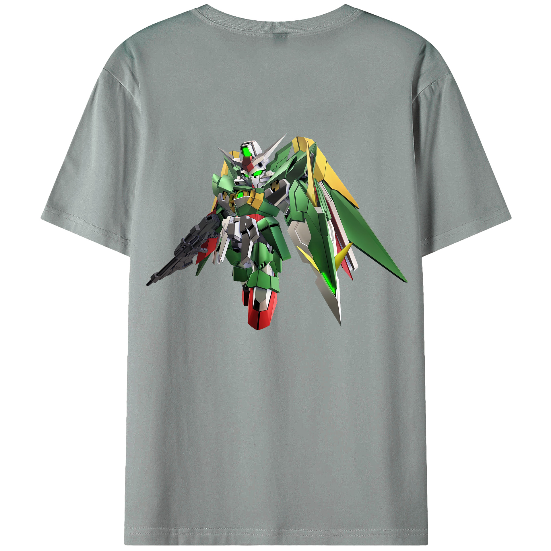 （画像用） 機動戦士ガンダム Mobile Suit Gundam 綿100％ メンズ半袖Tシャツ（バックプリント） 通気性